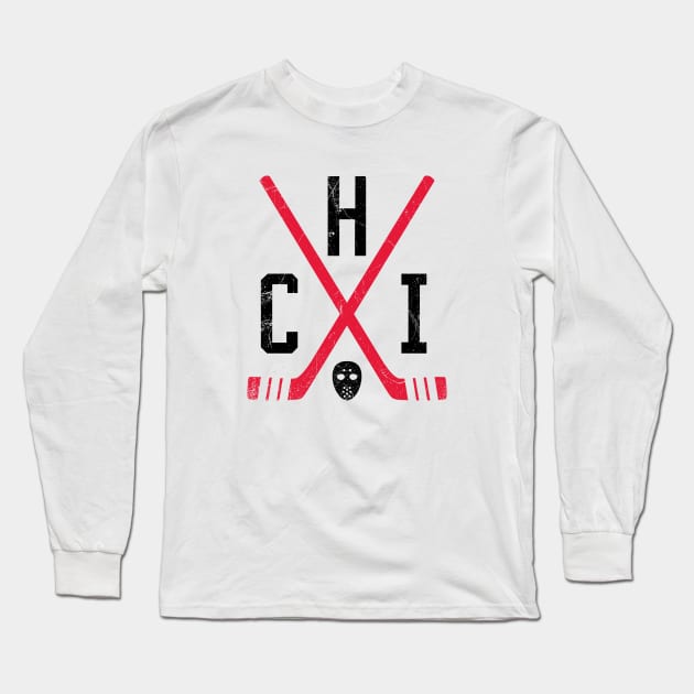 CHI Retro Sticks - White Long Sleeve T-Shirt by KFig21